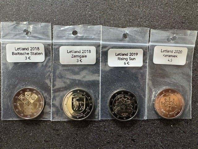 Hardenkingsmunten Letland, Ophalen of Verzenden, 2 euro, Losse munt