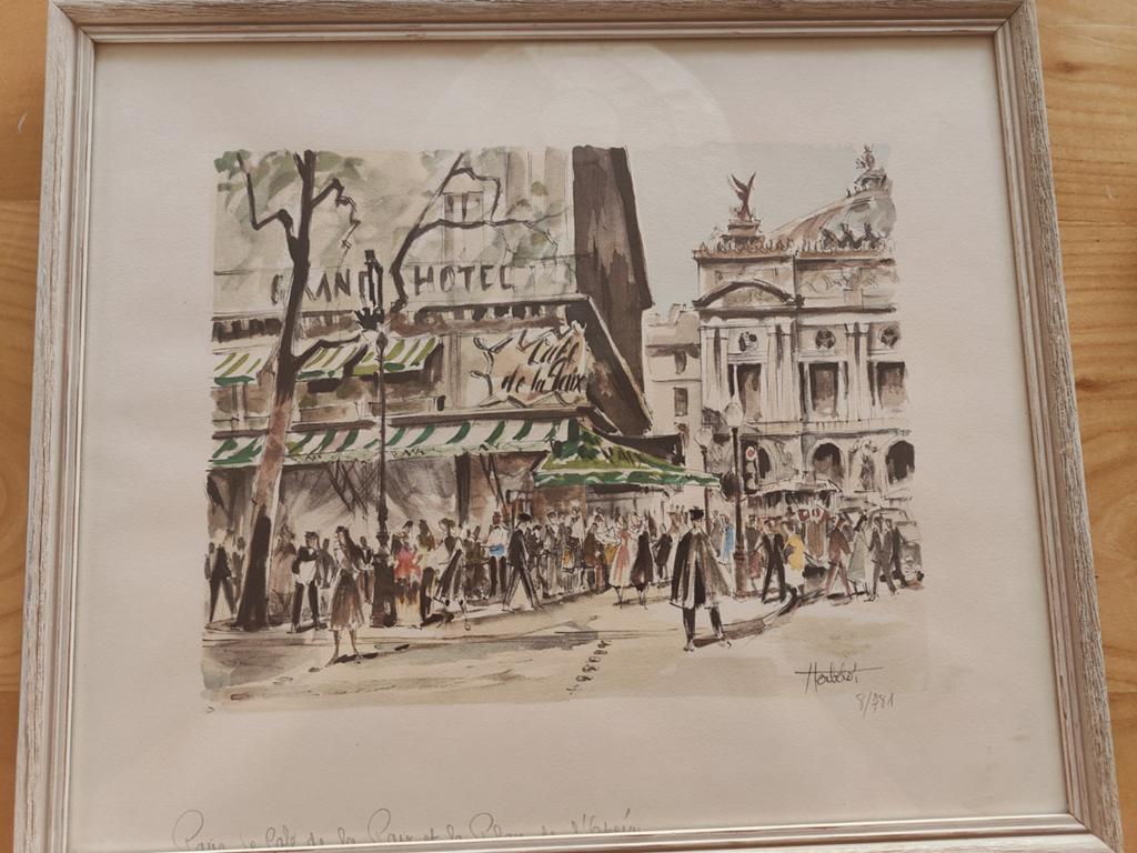 Franz Herdelot Aquarellithografie. Genummerd 8/781., Antiek en Kunst, Ophalen of Verzenden