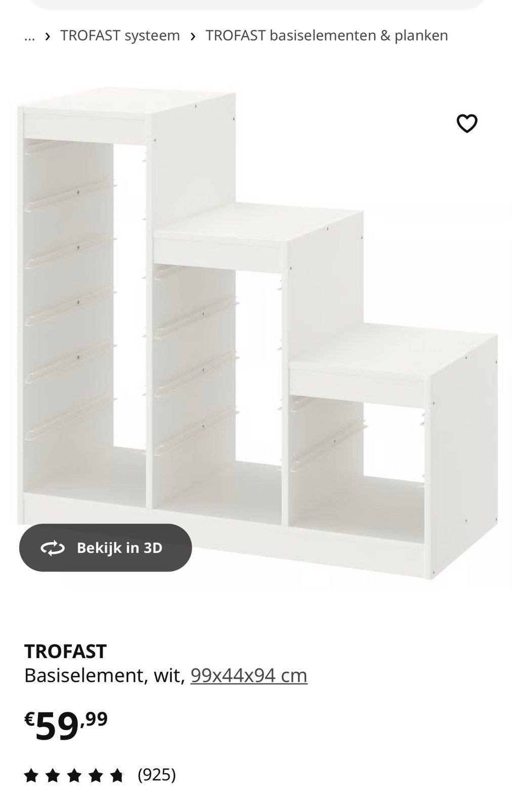 Ikea trapkast, Ophalen, Zo goed als nieuw