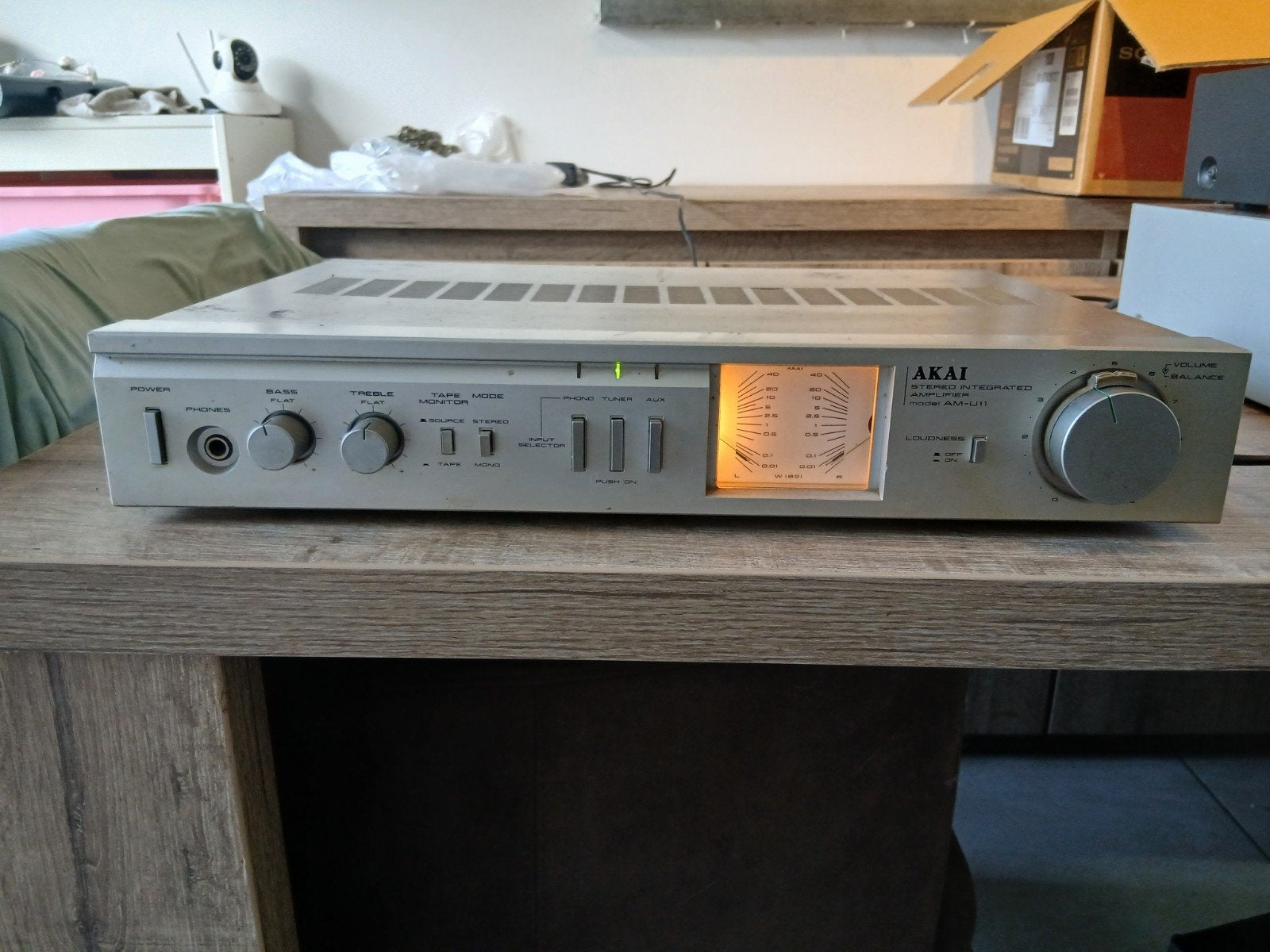 Akai AM-U11 Stereo Integrated Amplifier  -Opknapper-, Audio, Tv en Foto, Ophalen