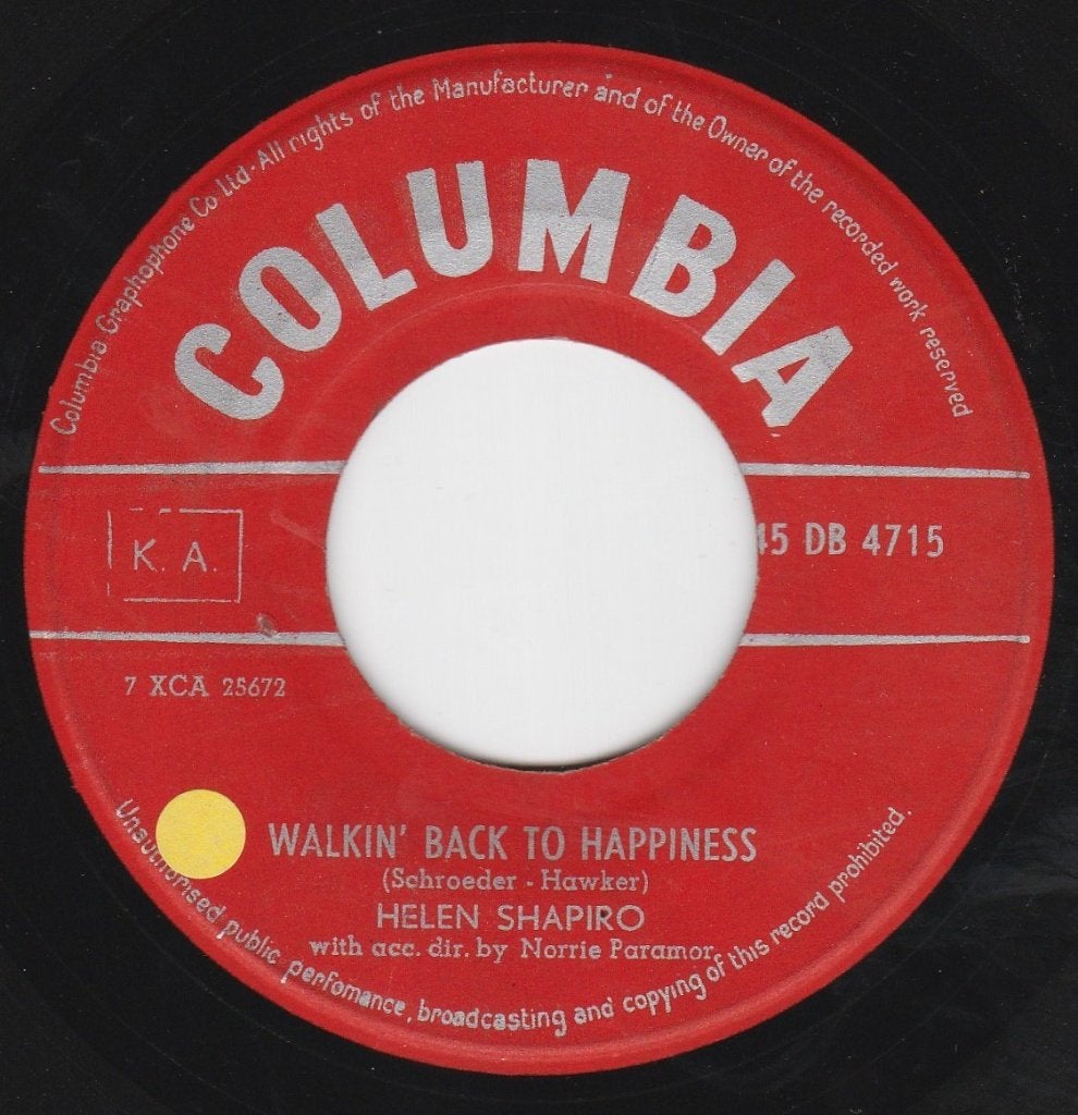 Helen Shapiro/Walkin' Back To Happiness * Popcorn, Groove, Gebruikt, Pop, 7 inch, Overige typen