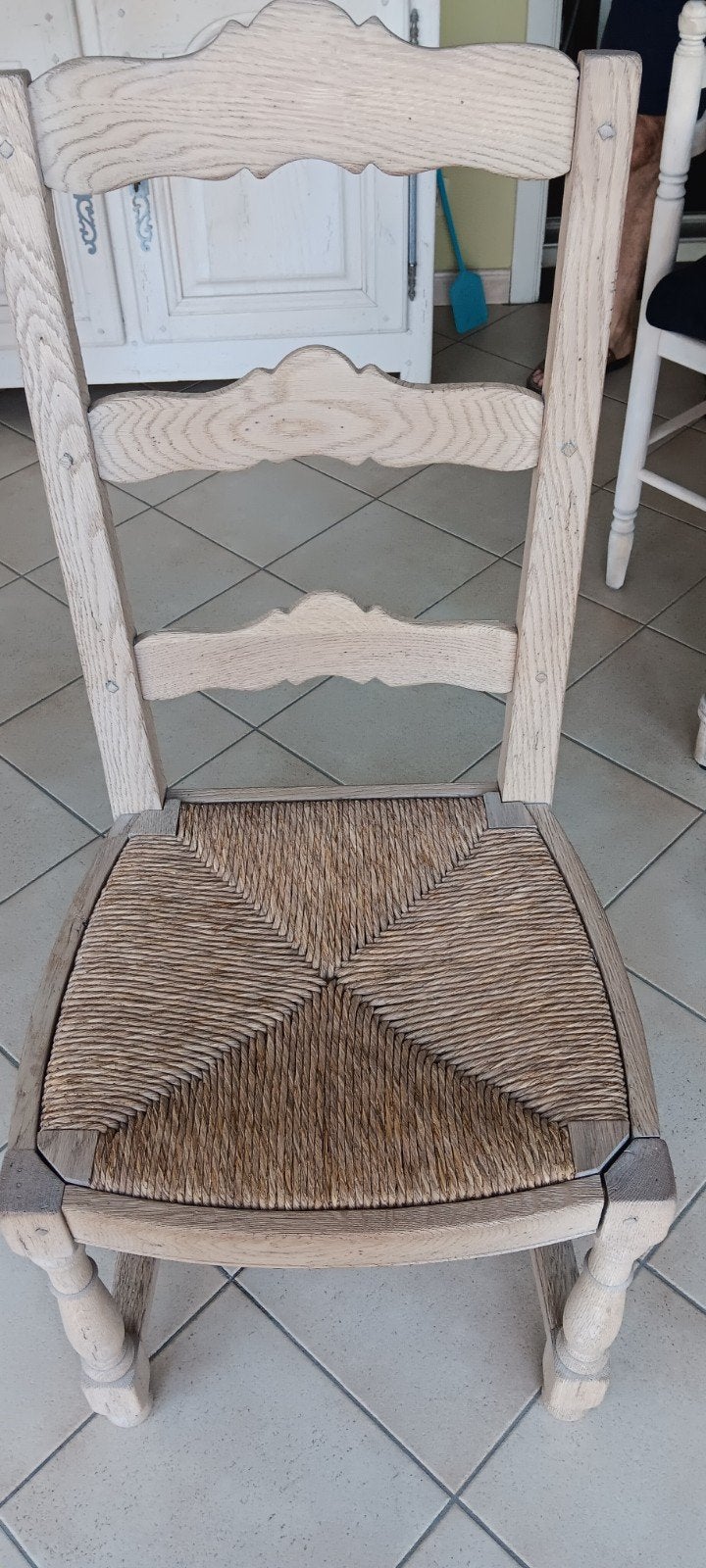 6 chaises en Chêne  ceruser, Ophalen