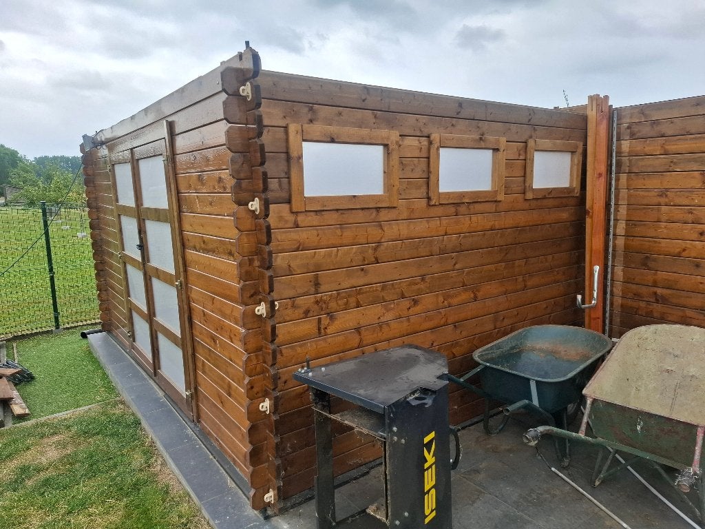 tuinhuis 4x3 zonder dak, Ophalen, Gebruikt, 250 tot 300 cm, 400 cm of meer