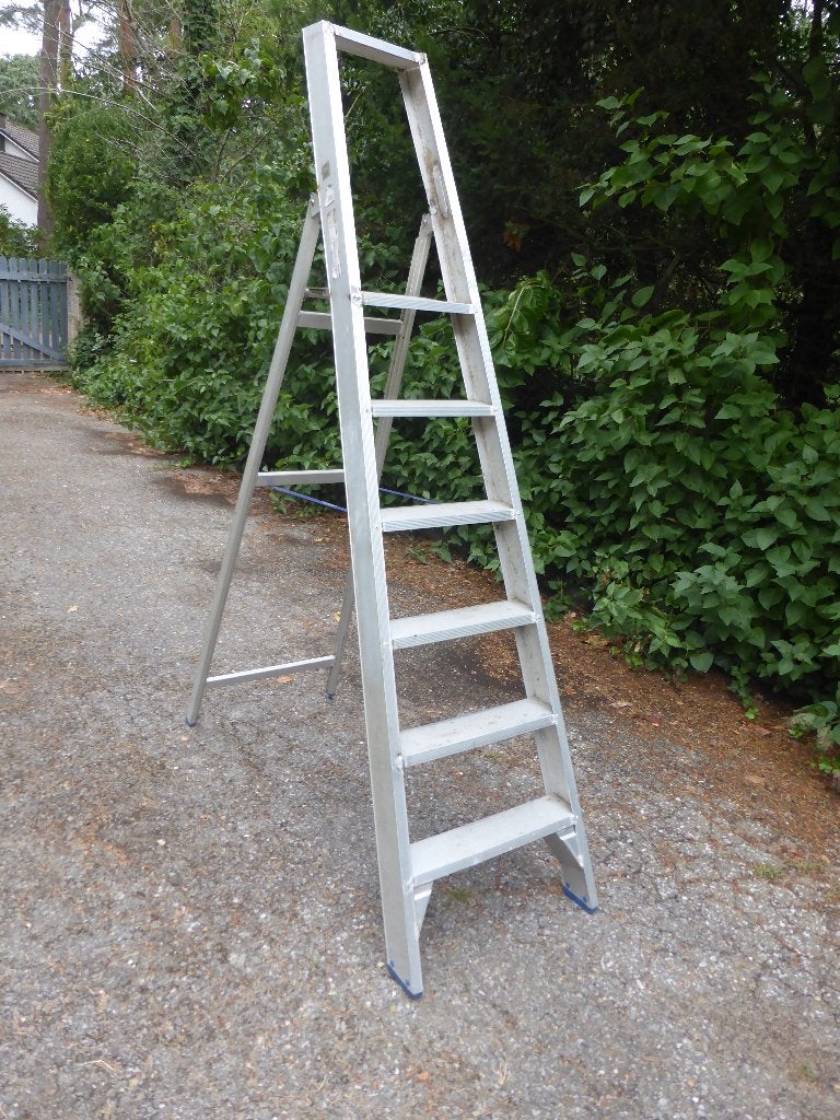 Solide professionele trapladder PT06 treden, stahoogte 1,50m, Doe-het-zelf en Bouw, Ophalen, Gebruikt, Opvouwbaar of Inschuifbaar