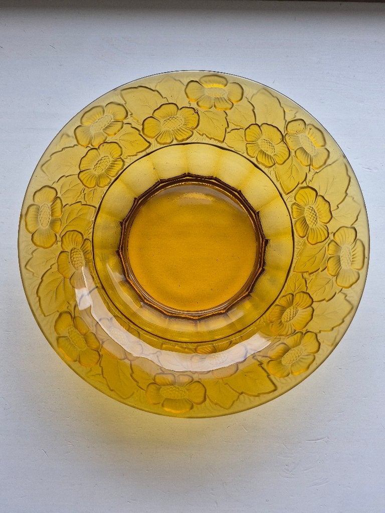 art deco schaal amberkleur, Enlèvement