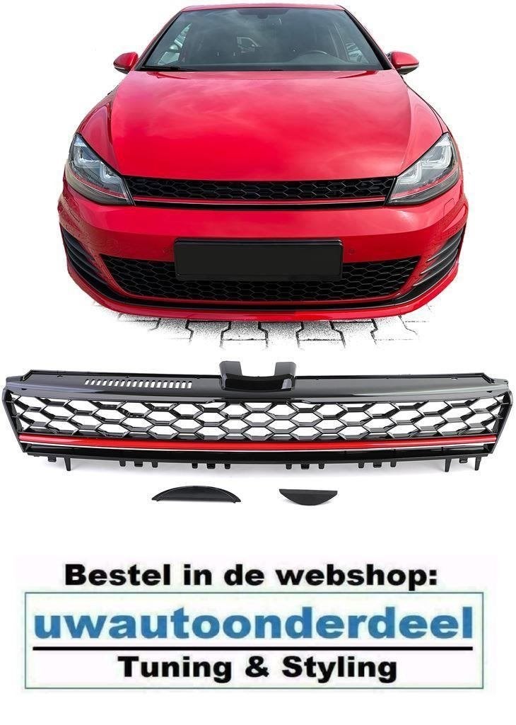 Embleem loos GTI Look Grill Rode Bies Geschikt Voor Vw Golf, Verzenden
