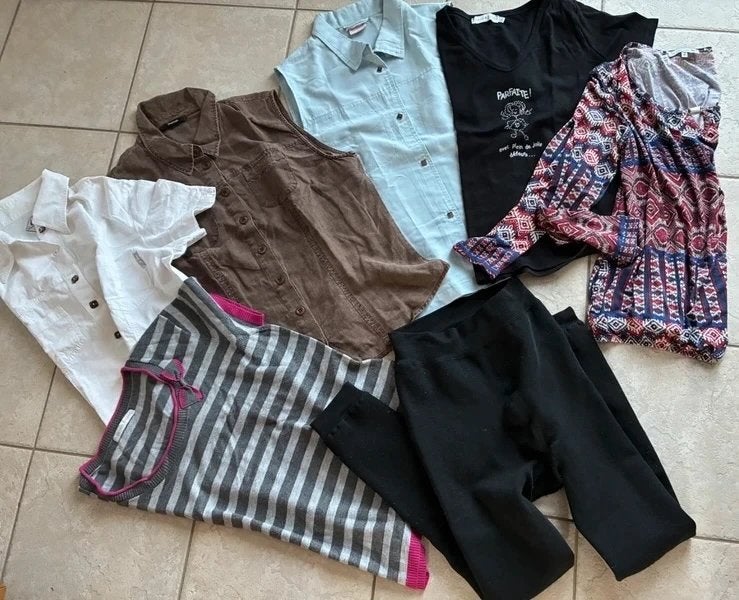 Lot 7 vêtements femme ou ado - T. L/XL - bon état ou satisfa, Enlèvement ou Envoi, Porté, Taille 42/44 (L)