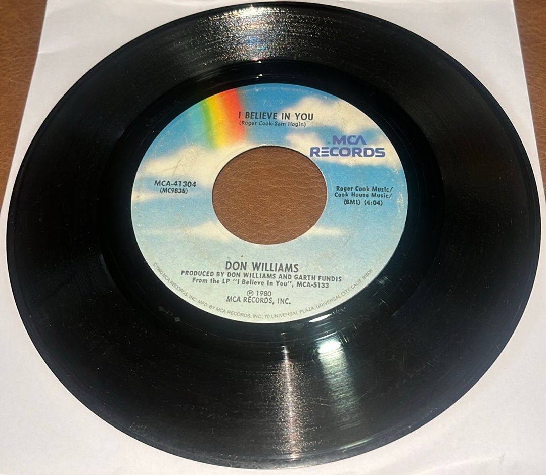 Don Williams ‎– I Believe In You - 7” vinyl single - USA1980, Ophalen of Verzenden, Gebruikt