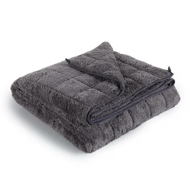 Verzwaringsdeken fluweel 9 kg, Ophalen, Eenpersoons, Grijs, Deken of Dekbed