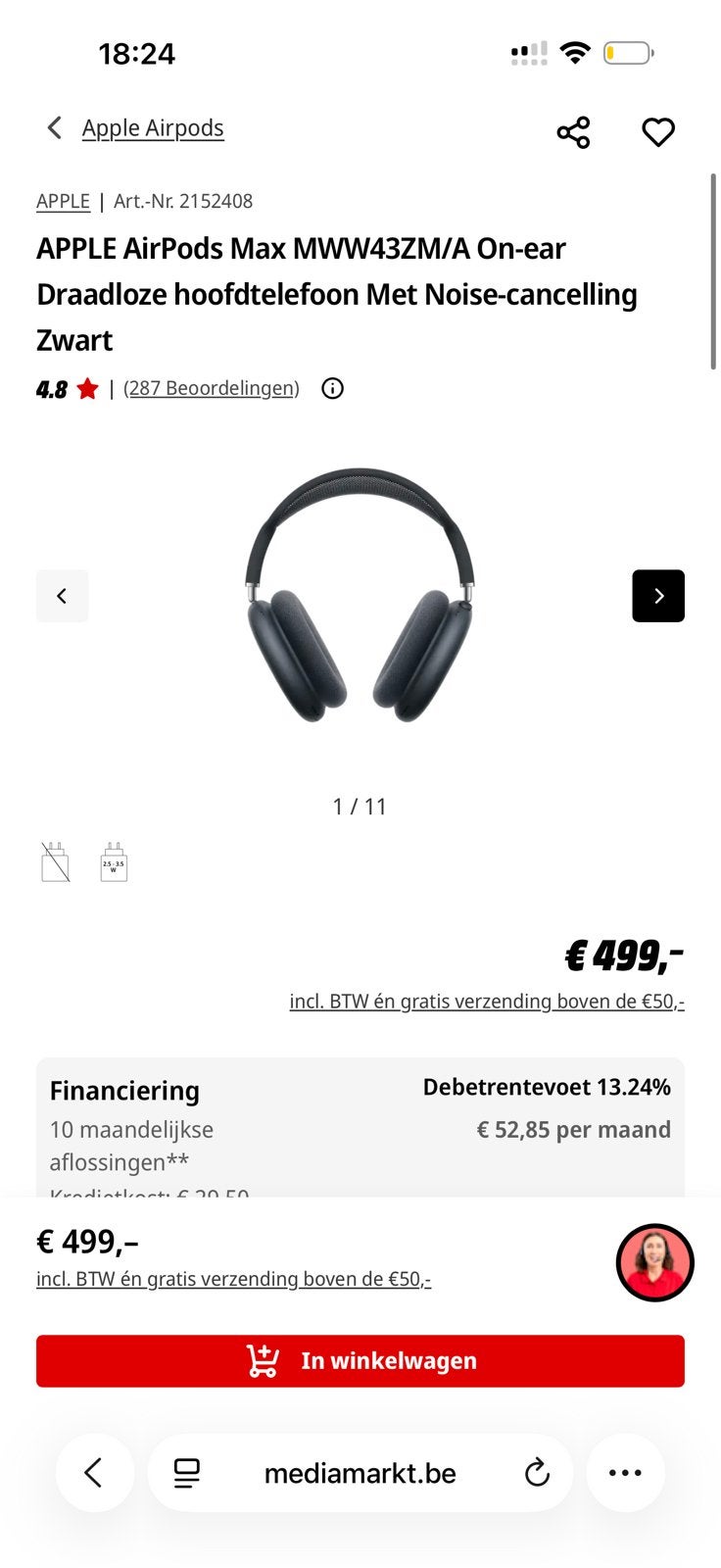 Apple airpods max, Enlèvement, Comme neuf, Apple