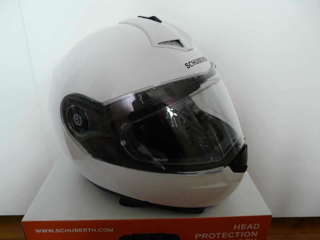 casque modulable schubert C3 blanc avec audio, taille 60-61, Autres marques, Seconde main, Enlèvement ou Envoi, XL