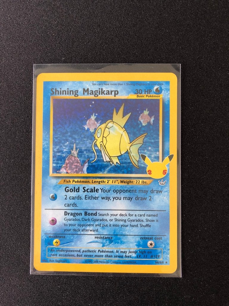 Shining magikarp celebrations 25th anniversary, Ophalen of Verzenden, Zo goed als nieuw, Losse kaart