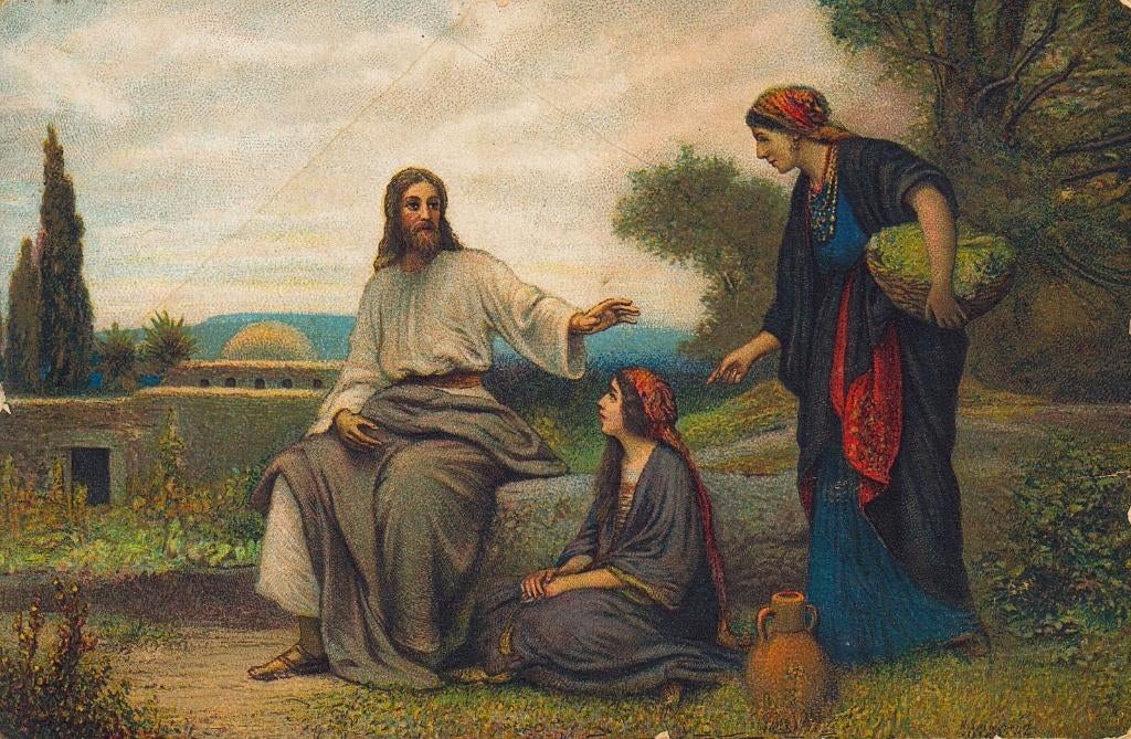 1910 - ALLEMAGNE - Francfort : Jesus mit Maria & Martha, Envoi, Avant 1920, Affranchie, Autres thèmes