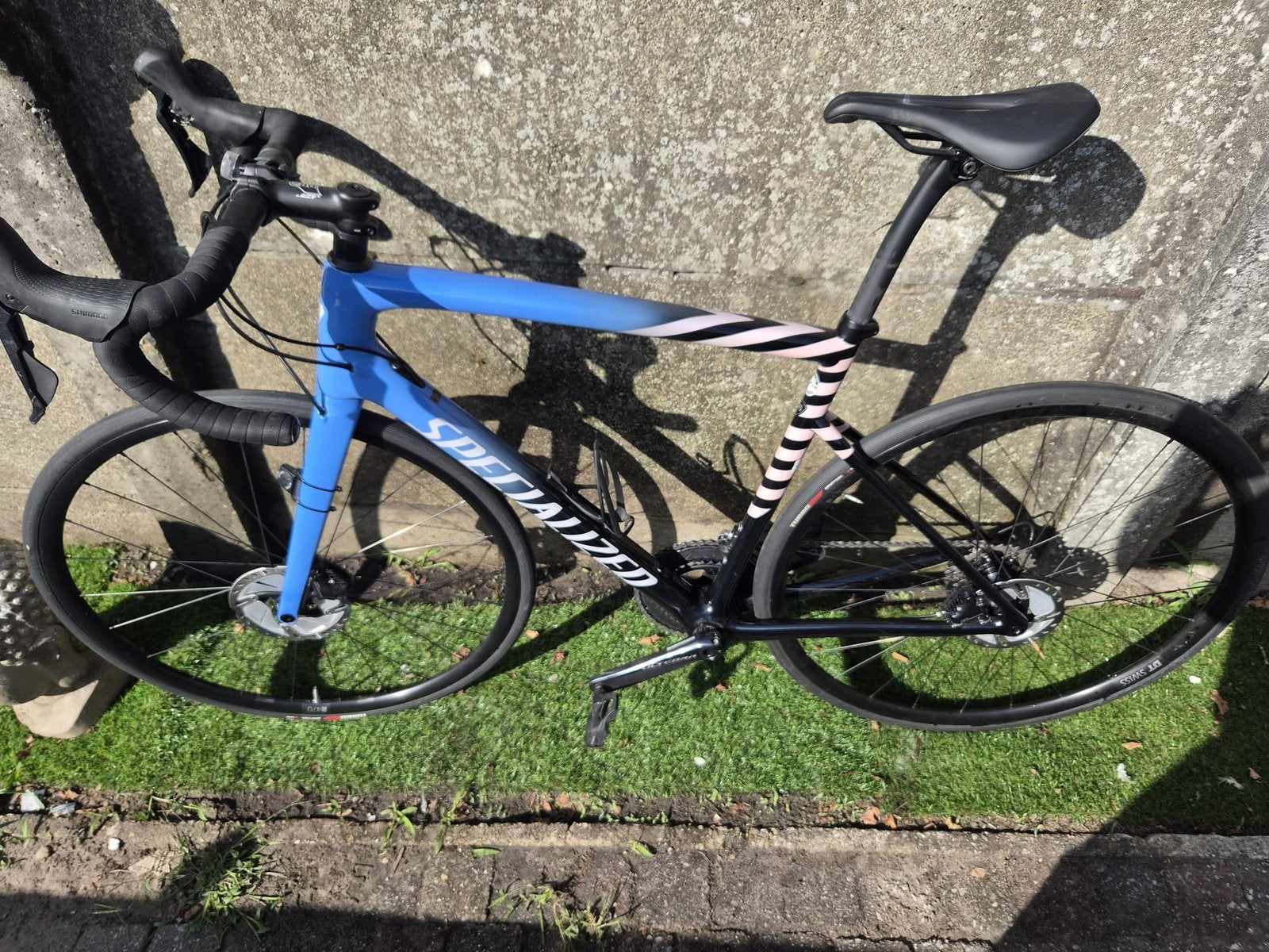 Racefiets specialized tarmac sl6 blauw-zwart-roze, Vélos & Vélomoteurs, Enlèvement, Hommes, Frein à disque, 26 pouces