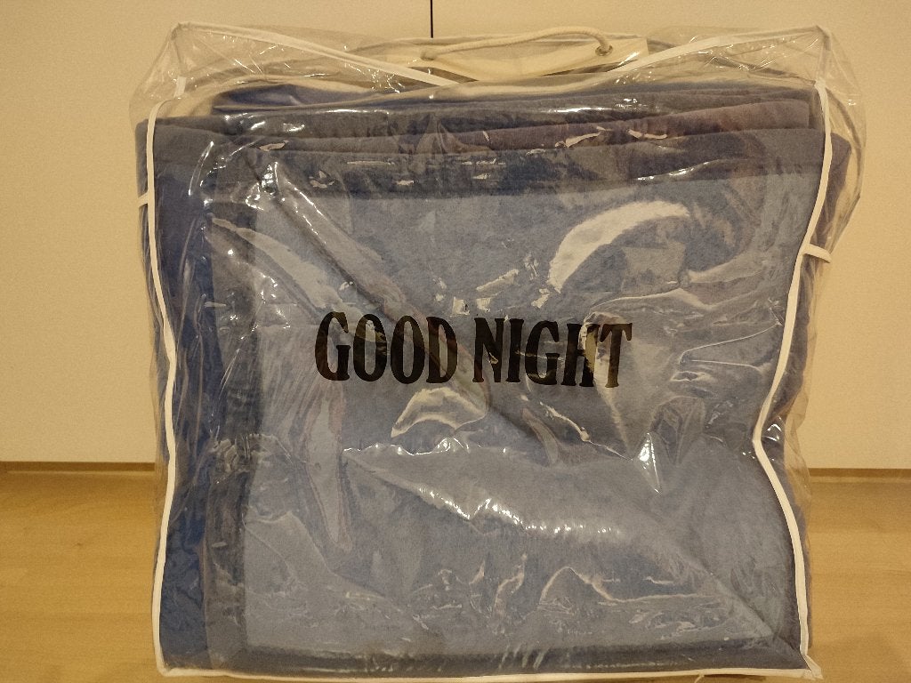 Beddengoed: GoodNight wollen deken, 220cmx220cm, Huis en Inrichting, Slaapkamer | Beddengoed, Ophalen, Gebruikt, Blauw, Ademend