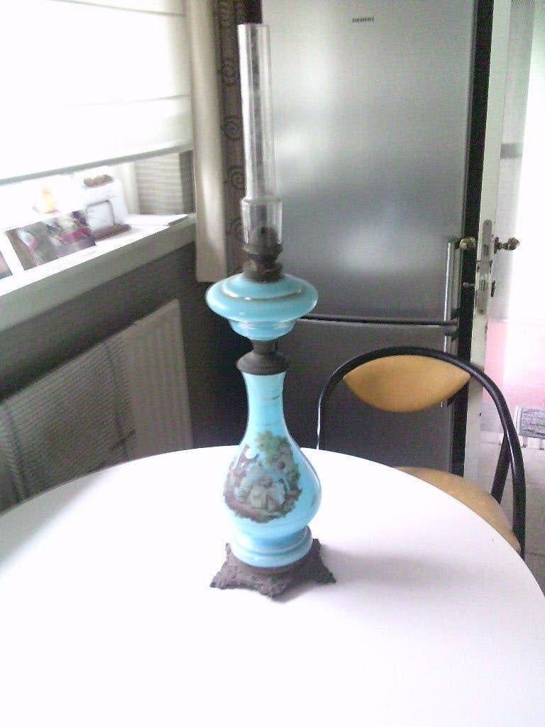 grote opalinne lamp, Huis en Inrichting, Ophalen, Zo goed als nieuw, Art deco