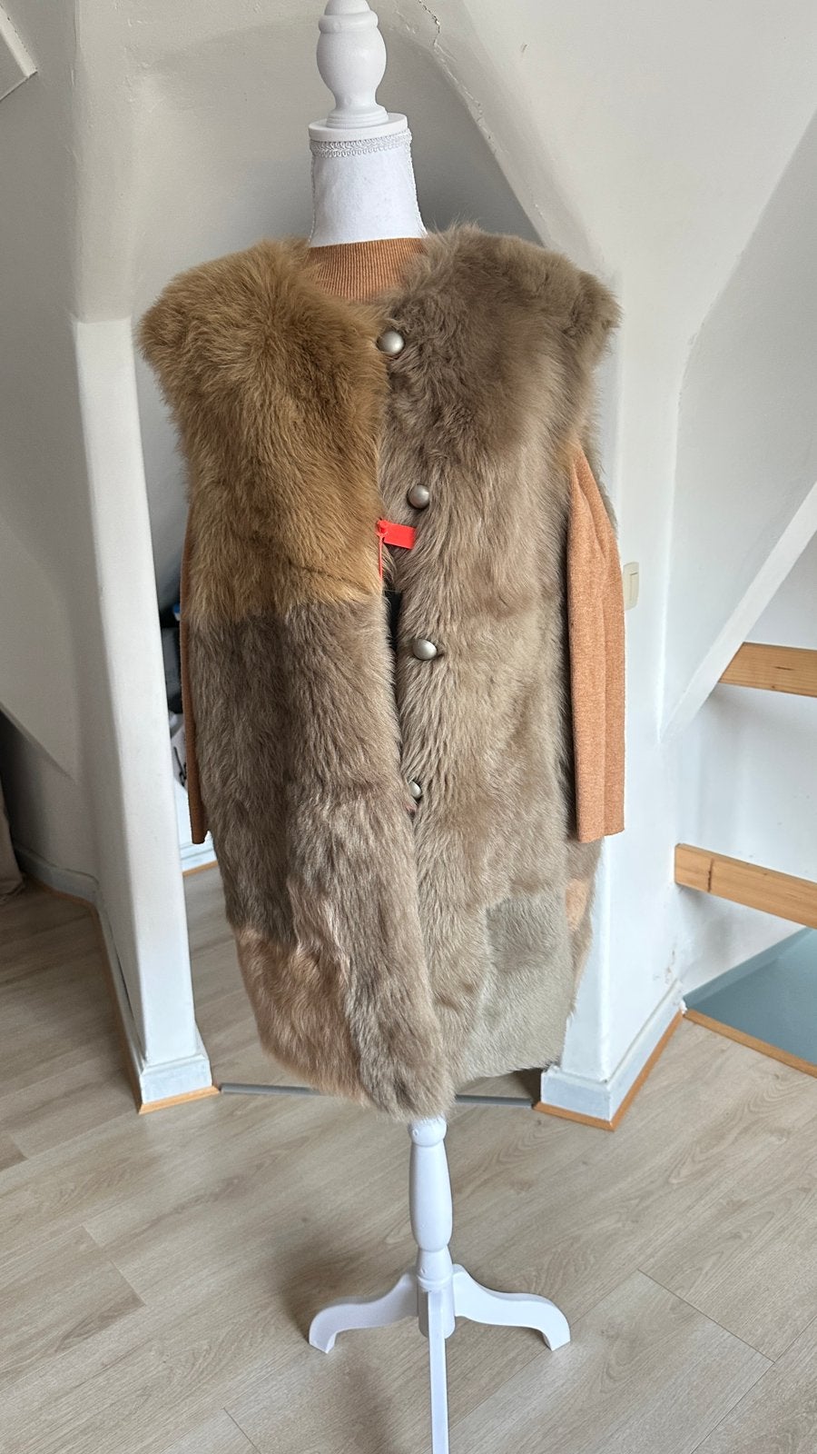 Gilet en fourrure d'agneau, Vêtements | Femmes, Enlèvement ou Envoi, Neuf, Taille 38/40 (M), Brun