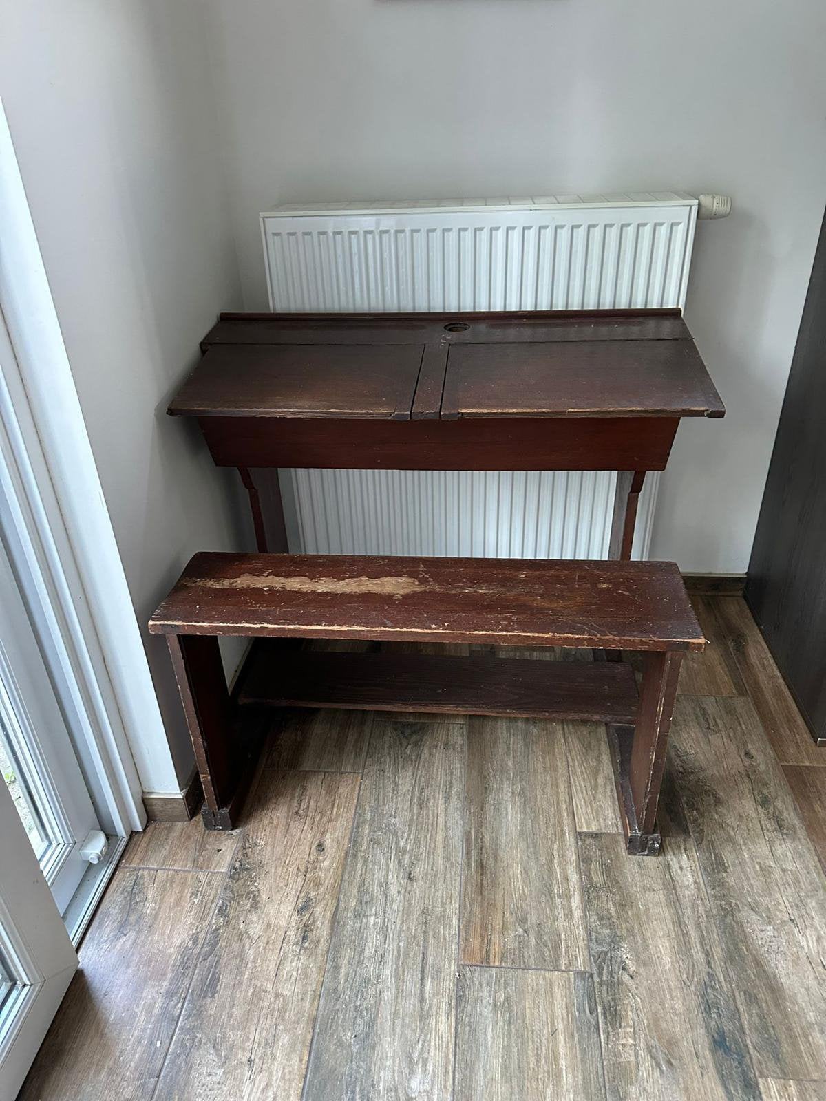 Vintage schoolbank te koop, Antiek en Kunst, Ophalen