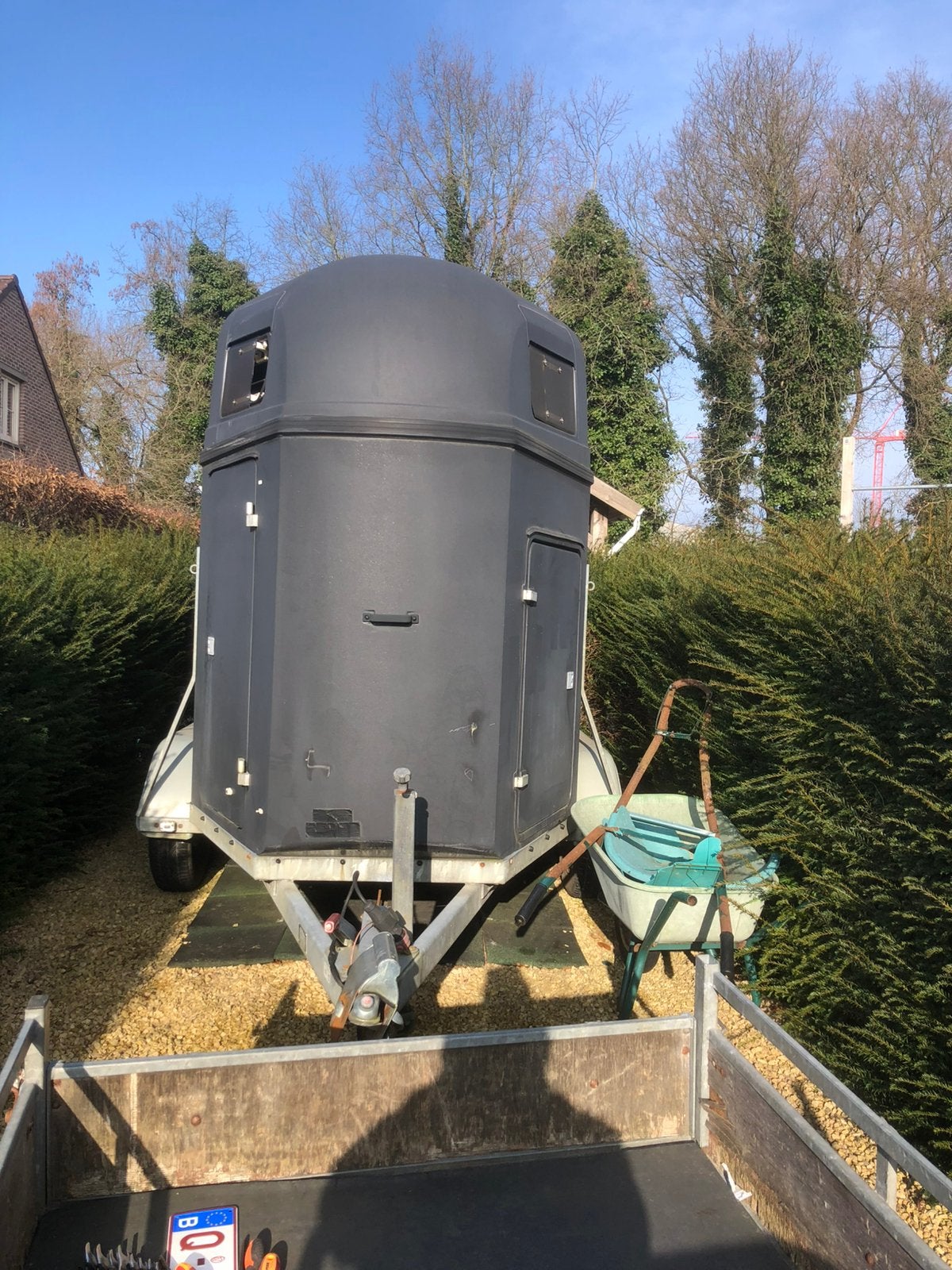Hotra paarden trailer, Dieren en Toebehoren, Ophalen, Gebruikt, 2-paards trailer