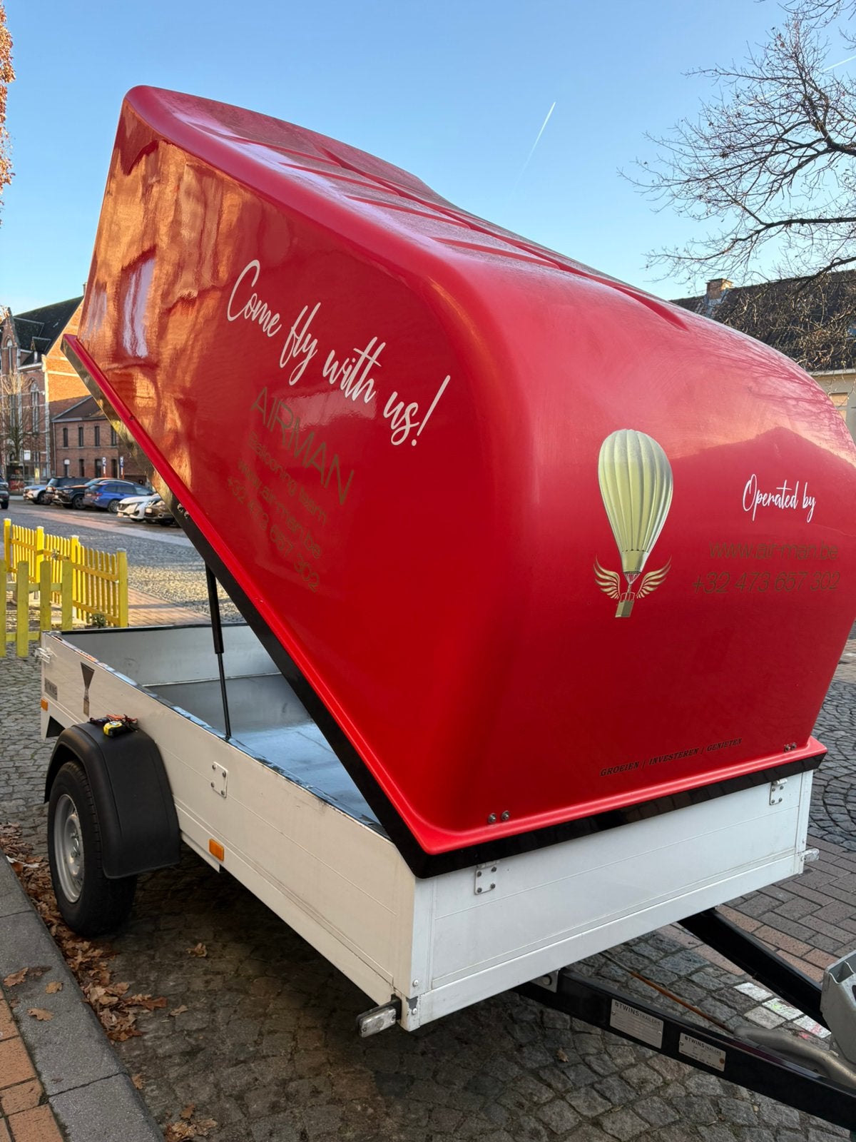Gesloten aanhangwagen als nieuw, Ophalen, Zo goed als nieuw