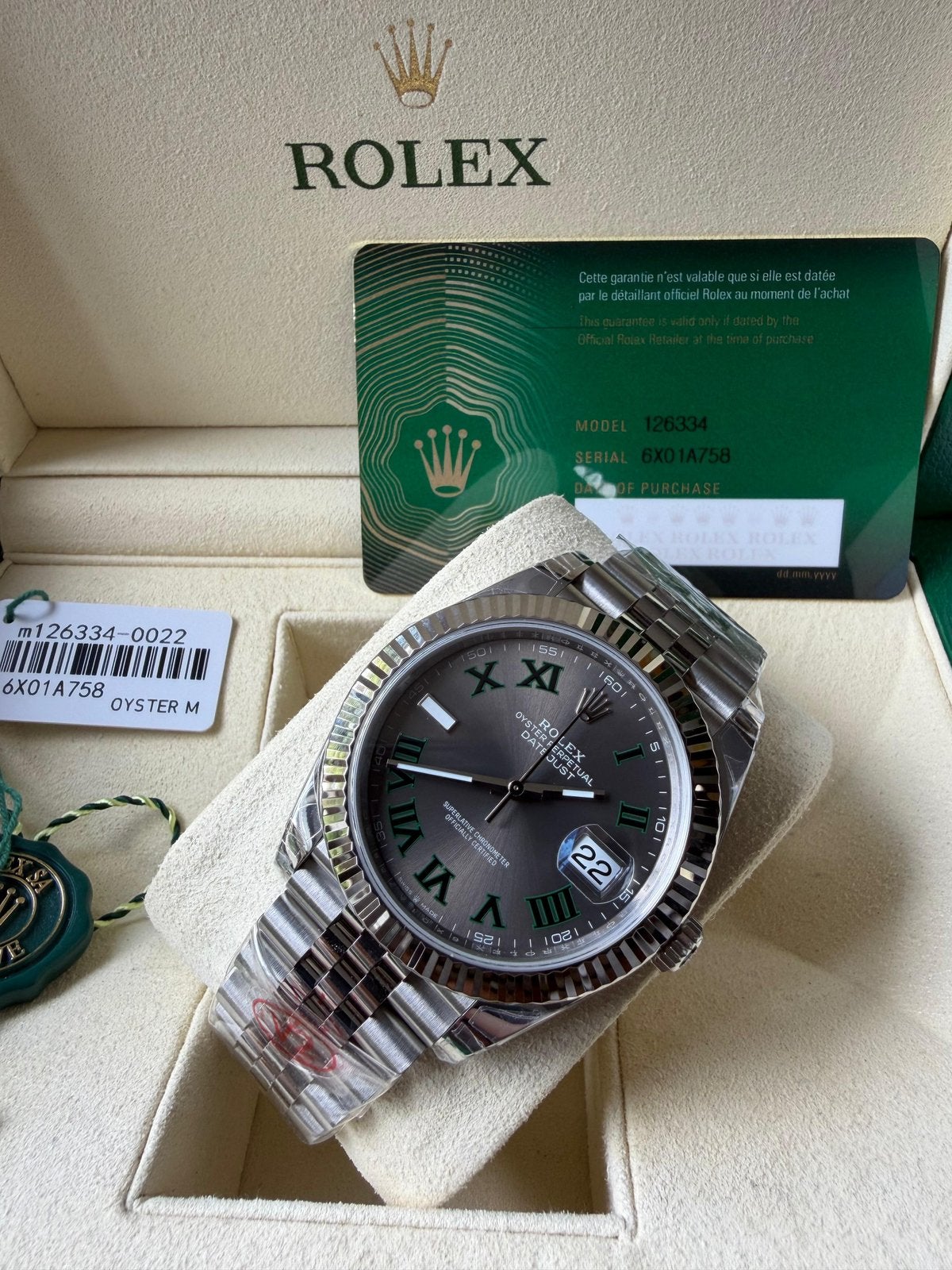 Rolex Datejust Wimbledon Rhodium, Bijoux, Sacs & Beauté, Montres | Hommes, Rolex, Enlèvement ou Envoi, Acier, Acier