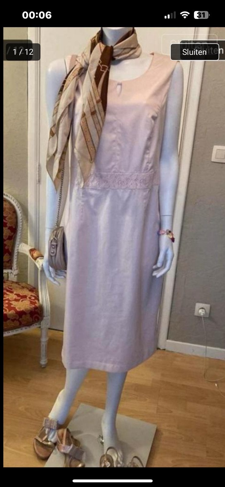 Kwaliteitsvolle lichtroze zomerse jurk van  Gerry Weber, Ophalen of Verzenden, Zo goed als nieuw, Maat 38/40 (M)