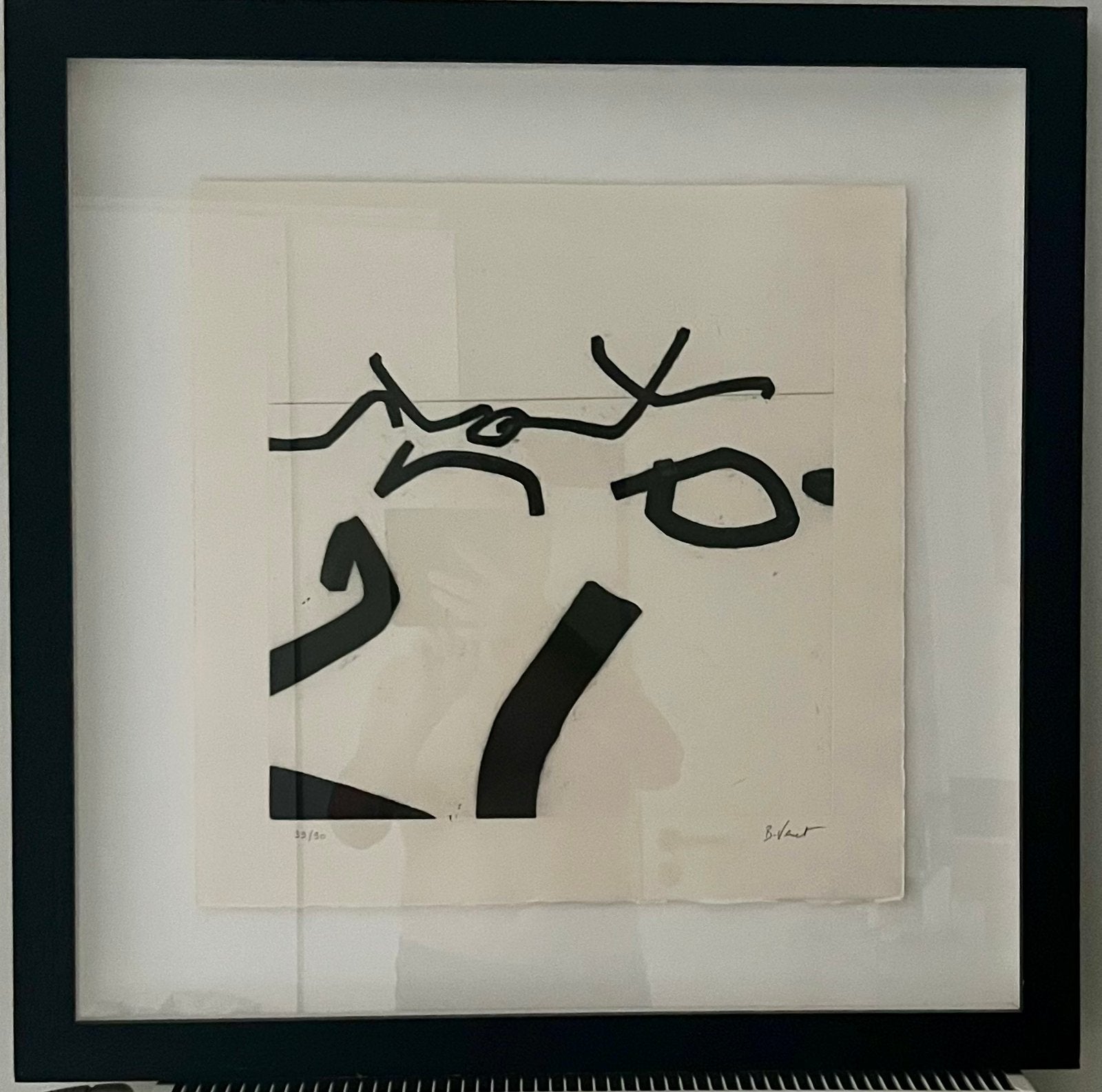 Œuvre de Bernard Venet, Avec verre, Enlèvement, Abstrait, Lithographie