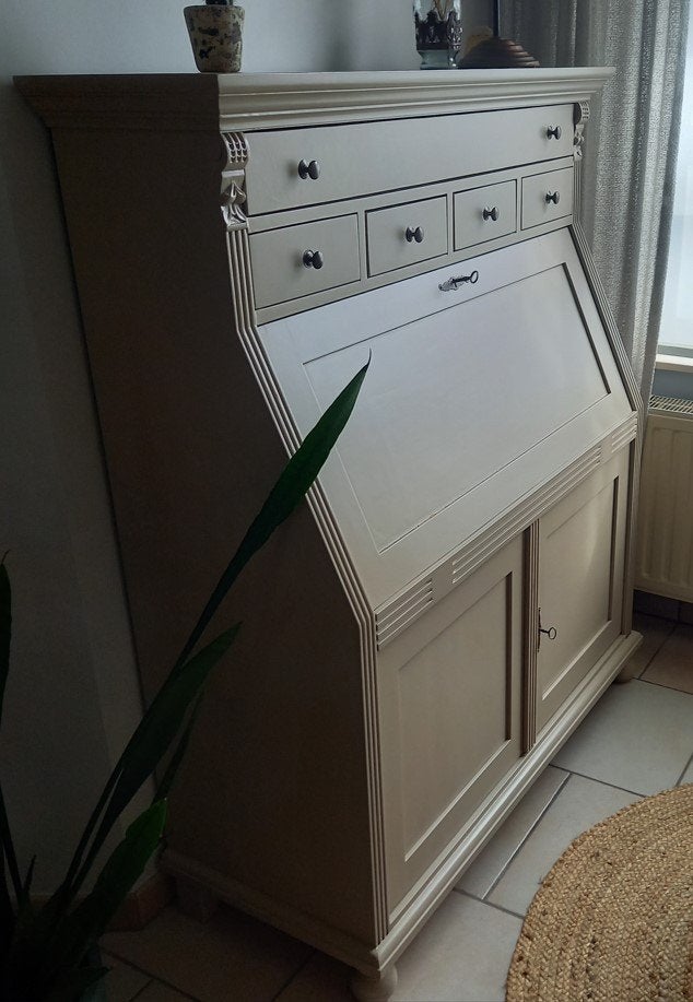 Meuble de bureau avec tiroirs et armoire, Enlèvement, Utilisé, Klasiek