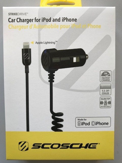 Scosche I2C05  LIGHTNING CAR CHARGER 1A, Lightning, Nieuw, Apple, Autolader