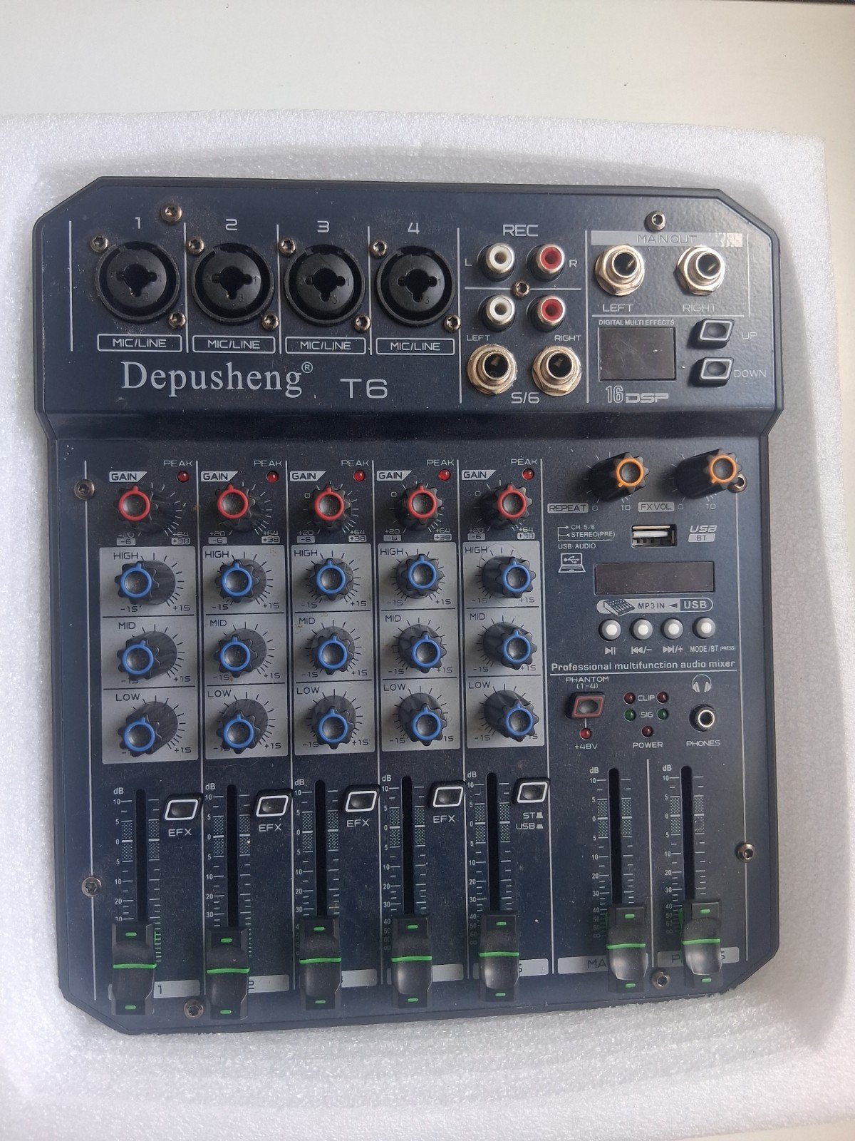 Musical Mini Mixer Multi-function Mixing console, Enlèvement ou Envoi, Comme neuf, 5 à 10 canaux, Entrée micro