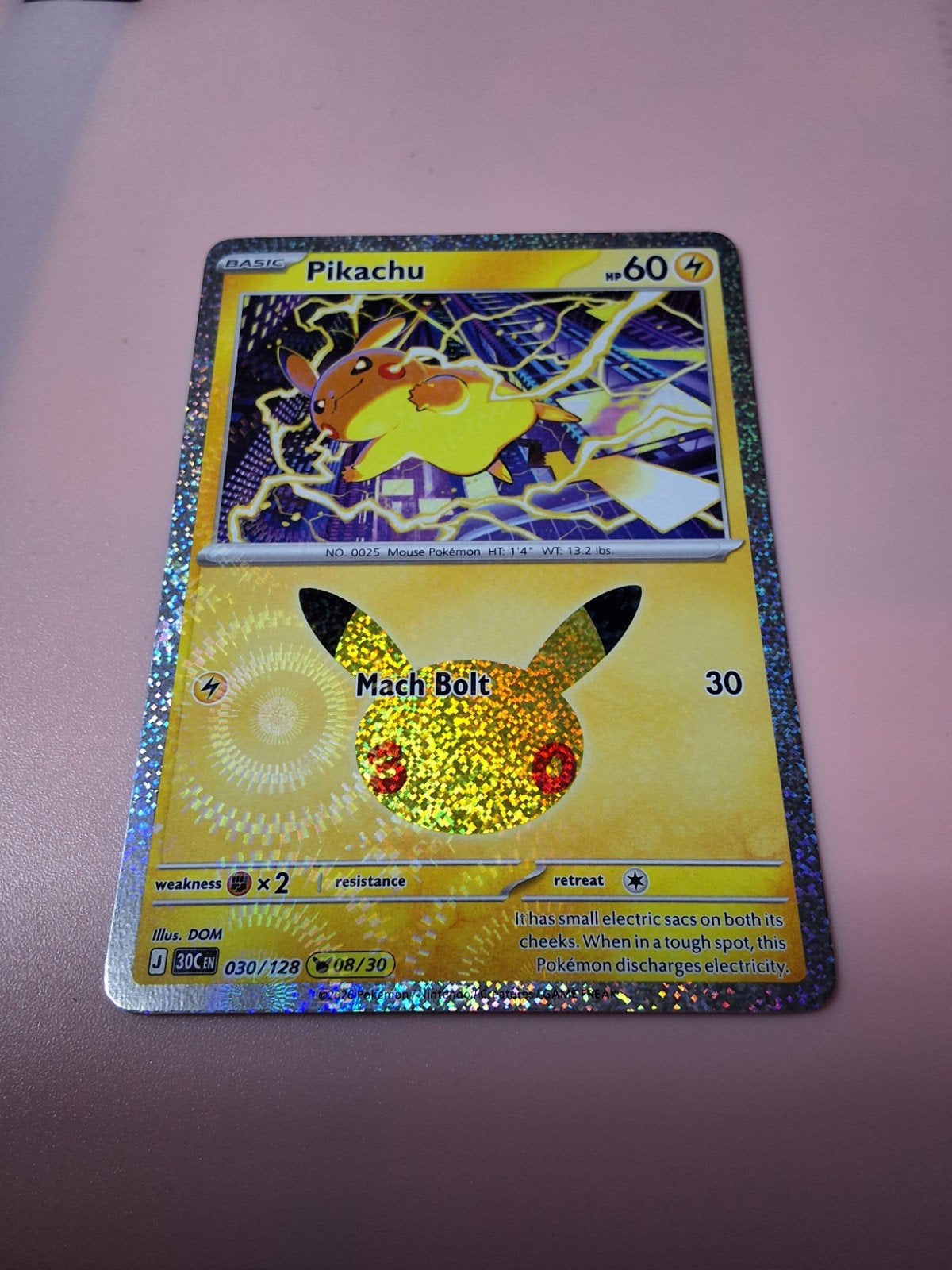 Pikachu - 030/128, Ophalen, Foil