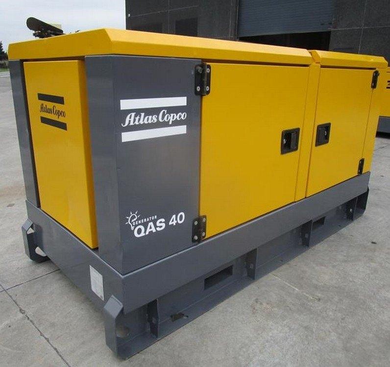 Atlas Copco QAS 40 - 40 kVA Groupe électrogène - 10 heures, Ophalen of Verzenden, Zo goed als nieuw, 30 kVA of meer, Dieselolie