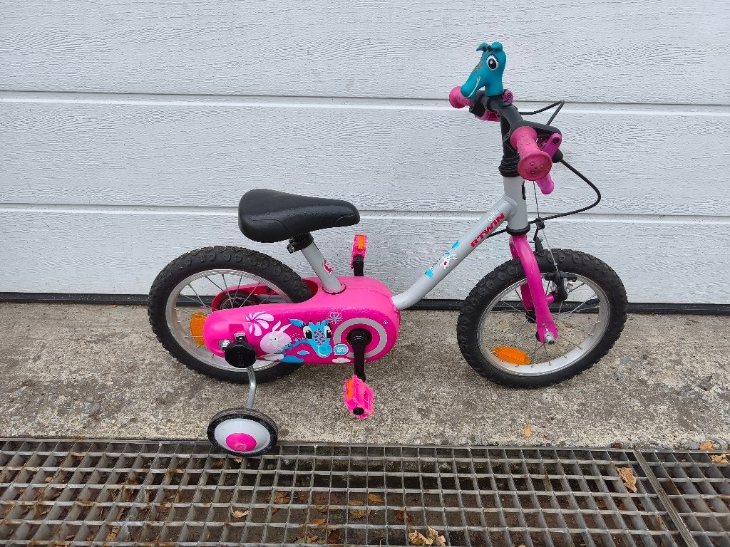 B'Twin Gira 2 Kinderfiets (14 inch) – In Perfecte Staat!, Fietsen en Brommers, Ophalen, Zijwieltjes, Velgrem, Btwin Decathlon