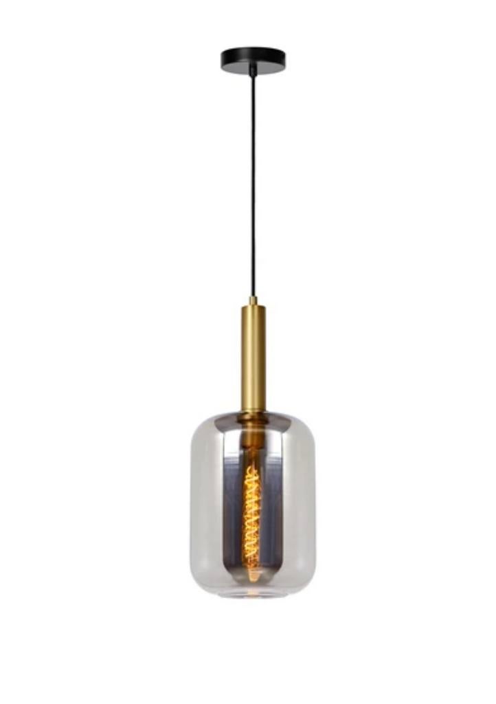 Lampe suspension en verre fumé, Maison & Meubles, Lampes | Suspensions, Enlèvement, Comme neuf, Verre