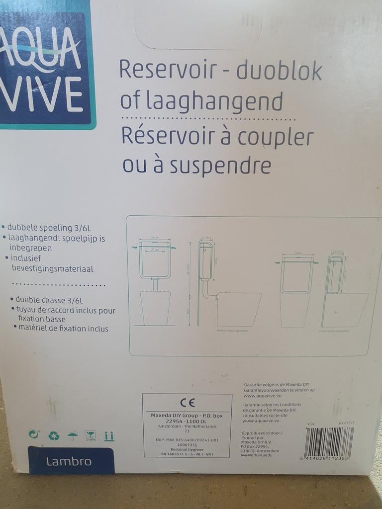 Wc reservoir, duoblok of laaghangend, Doe-het-zelf en Bouw, Sanitair, Ophalen of Verzenden