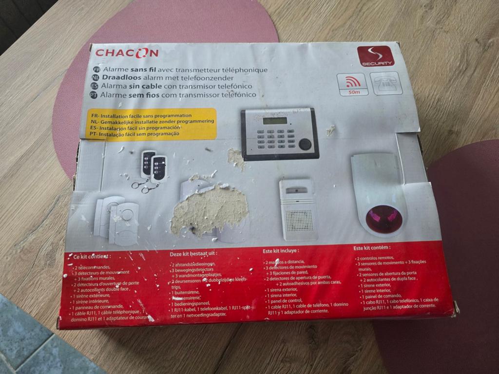 Alarme sans fil Chacun., Ophalen, Draadloos