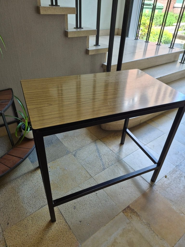 formica tafeltje/bankje, Maison & Meubles, Tables | Tables d'appoint, Vintage, 45 à 60 cm, Enlèvement, Utilisé