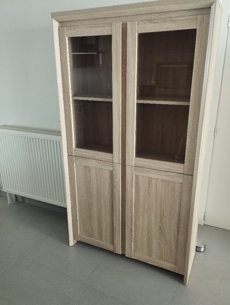 Vitrinekast, Ophalen, Modern, 150 tot 200 cm, 25 tot 50 cm