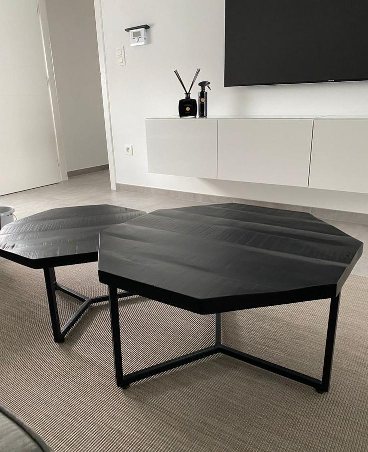Salontafel hout set zwart, Ophalen, Zo goed als nieuw, Minder dan 50 cm