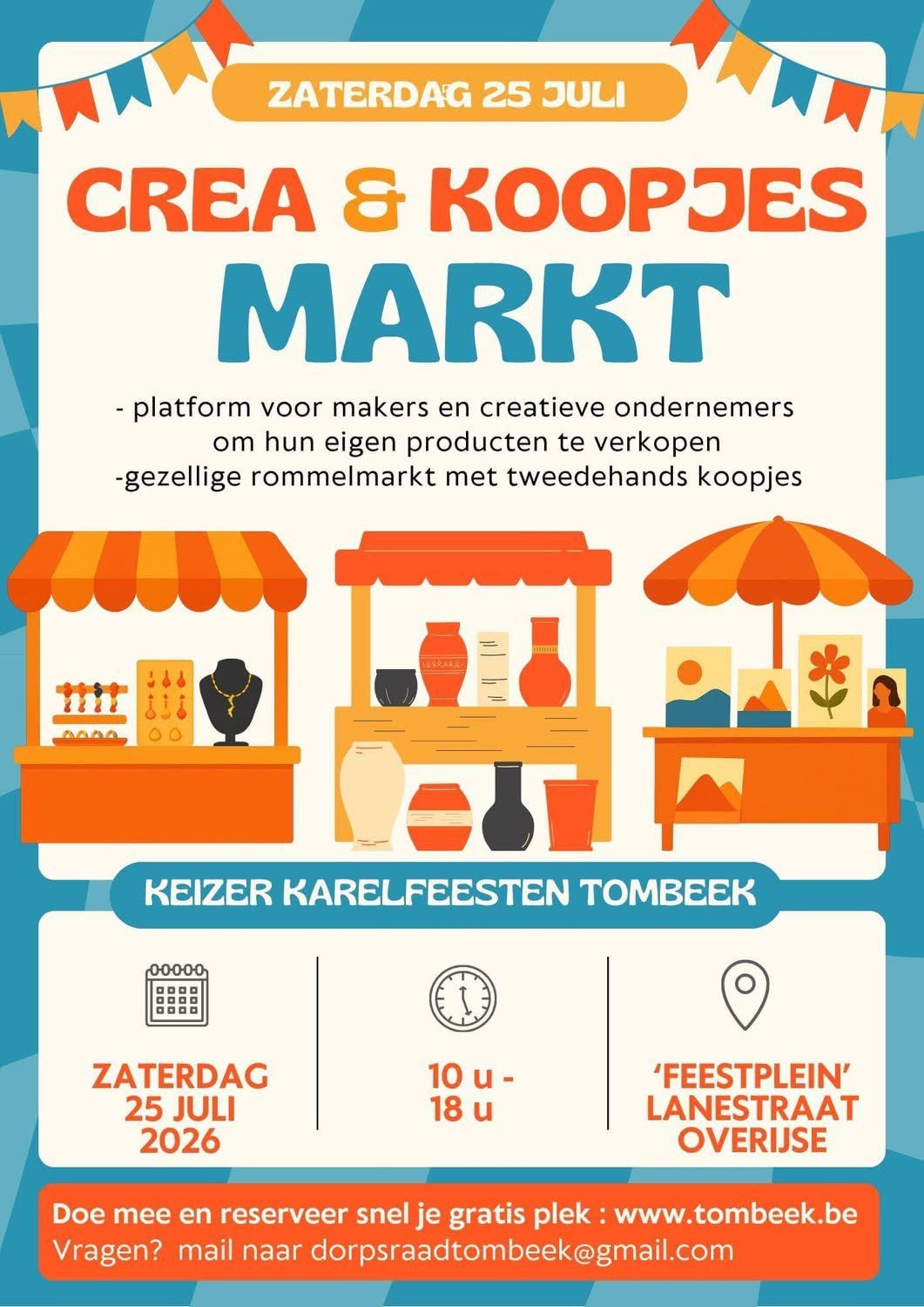 Crea & koopjesmarkt Tombeek (Overijse), Enlèvement