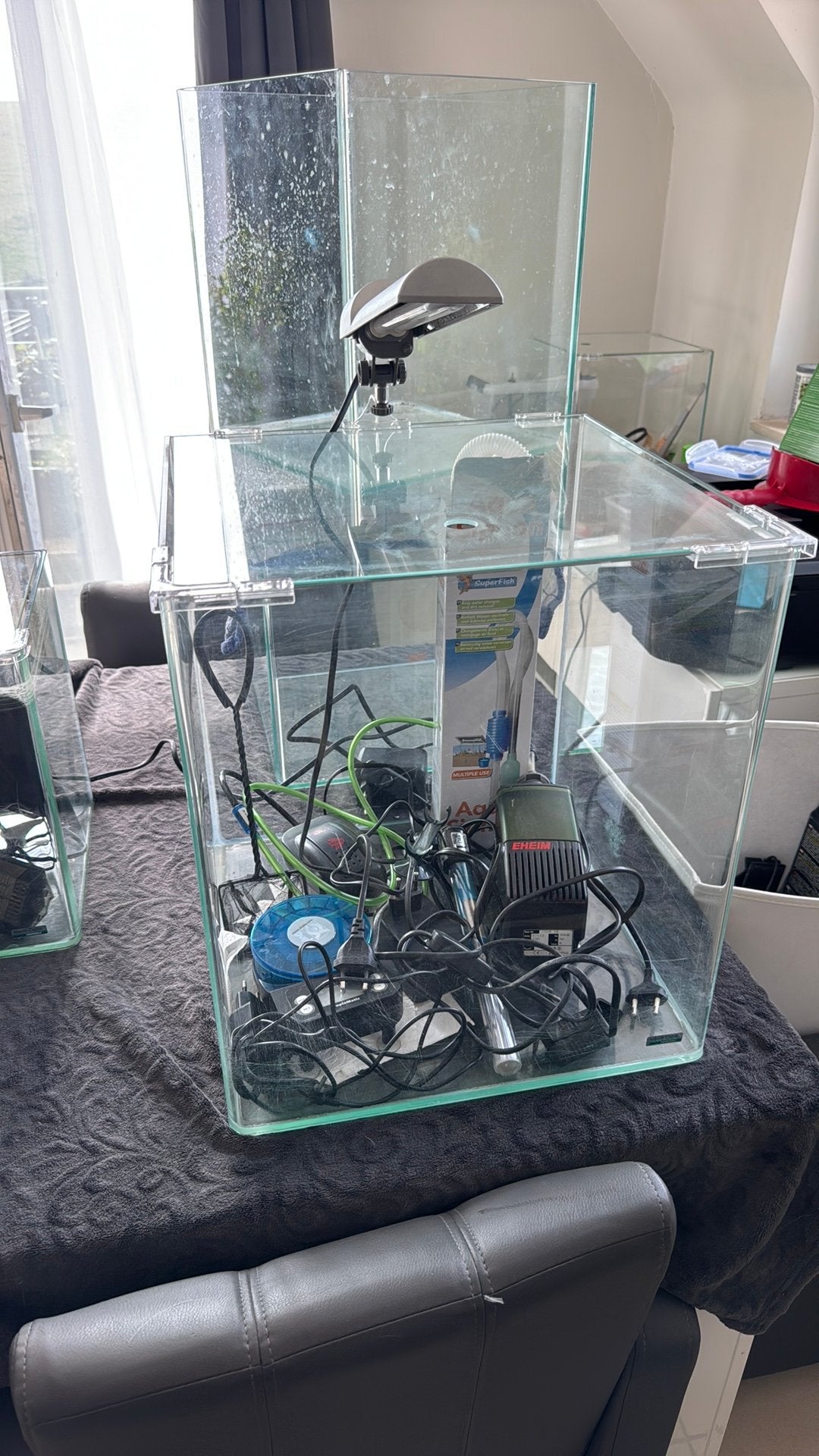 Dennerle Nano Cube 60 L complet, Animaux & Accessoires, Aquarium d'eau douce rempli, Dennerle, Enlèvement, Utilisé