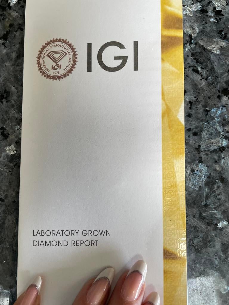 NIEUWE!! Geelgouden ring14 kt met lab-grown hoofddiamant, Ophalen, Geel, Nieuw, Goud