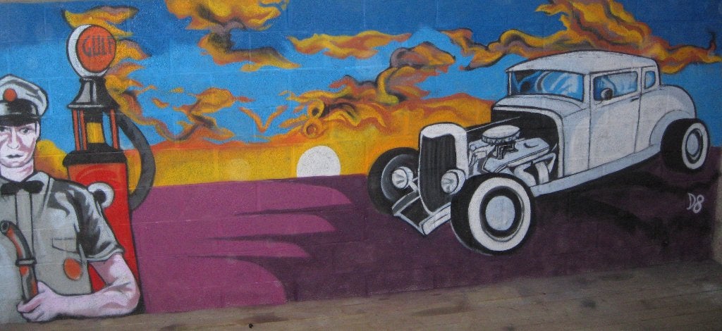 Heb je saaie garagemuren,graffiti stijl, Cabriolet, Volkswagen, Particulier, LPG