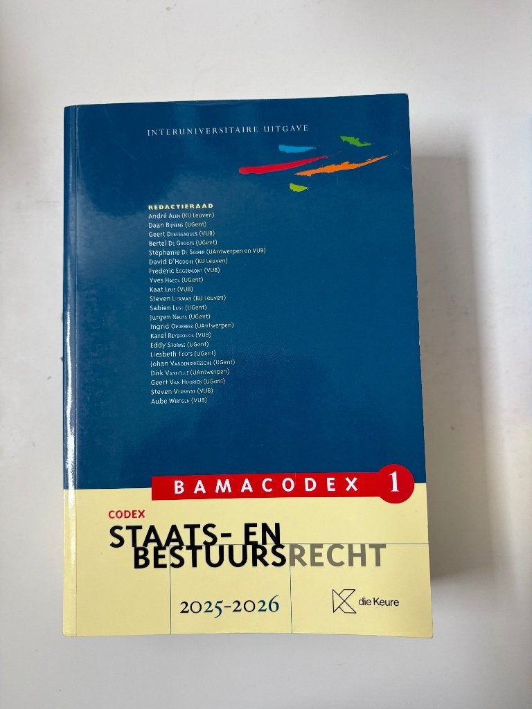 Bamacodex 2025-2026, Boeken, Ophalen of Verzenden, Zo goed als nieuw, Hoger Onderwijs