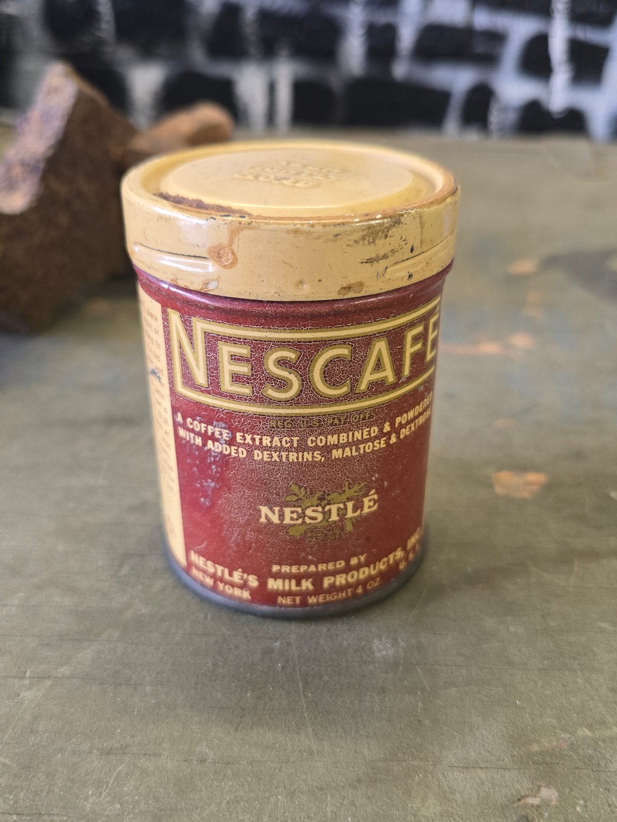 Boîte à café Nescafé US WWII 4 oz, Enlèvement ou Envoi