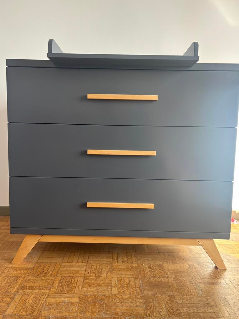 Bopita Kyan bed 60x120 cm + commode + opzetstuk, Ophalen, Zo goed als nieuw, Commode