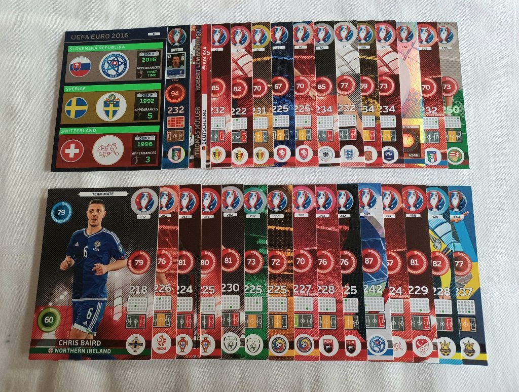Euro 2016 Panini kaarten, Ophalen of Verzenden, Zo goed als nieuw, Meerdere plaatjes
