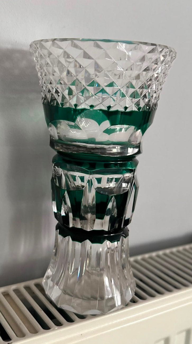 Vase, cristal, val, Saint-Lambert, Antiquités & Art, Enlèvement
