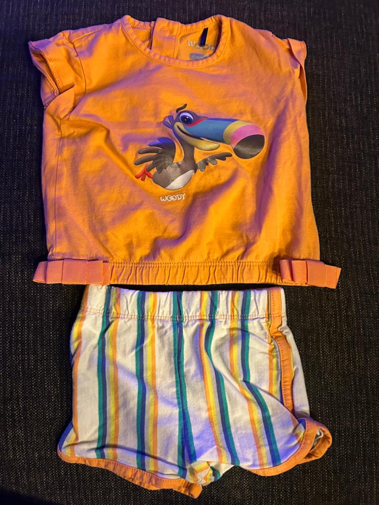 Woody pyjama, Kinderen en Baby's, Babykleding | Maat 62, Ophalen, Gebruikt, Meisje, Nacht- of Onderkleding