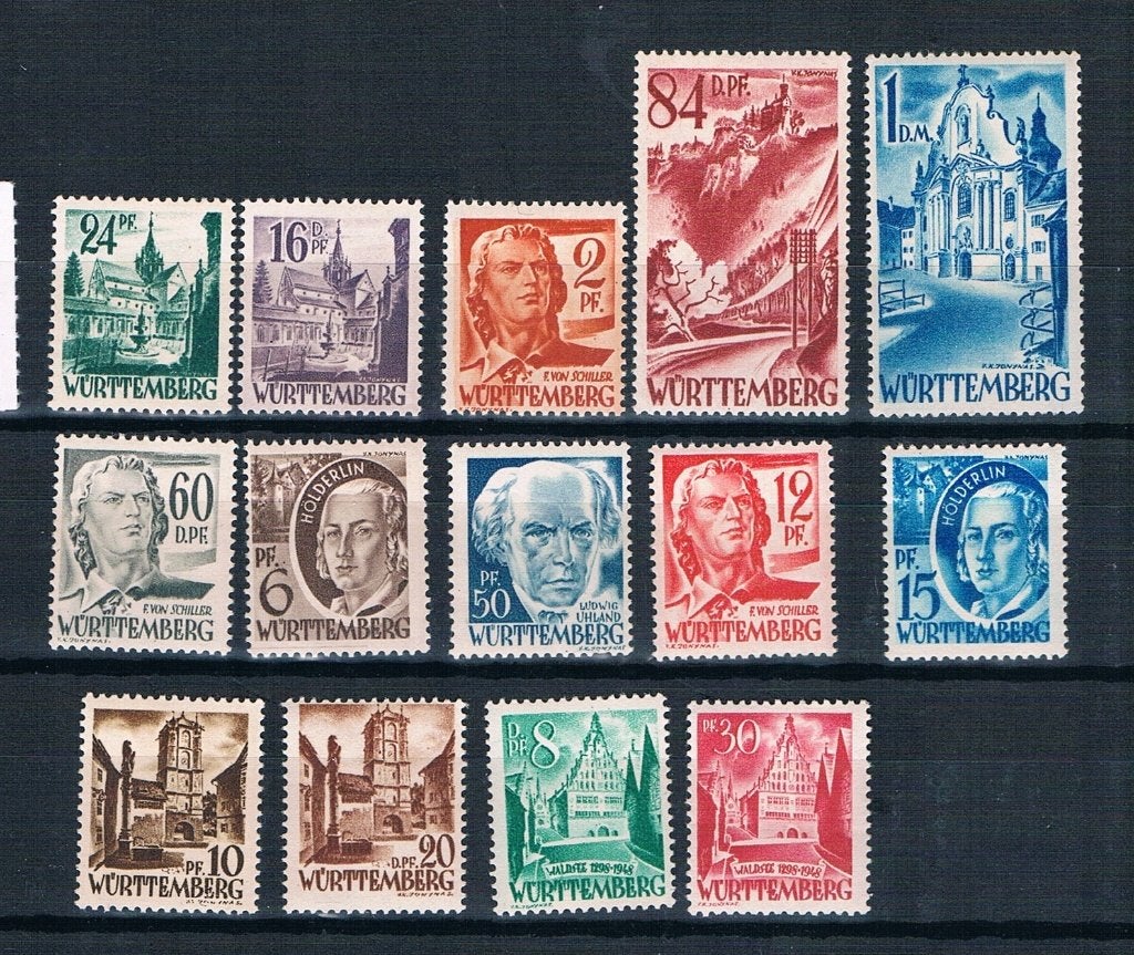 Württemberg: Michel 14/27 postfris, Ophalen of Verzenden, Overige periodes, Postfris